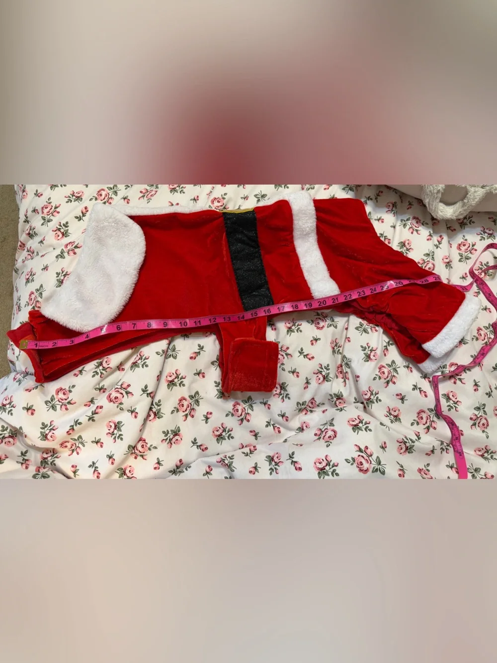 Doggie Santa Costume Set - Red & White Holiday Outfit